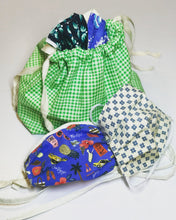 Load image into Gallery viewer, Gingham Drawstring Bag