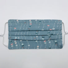 Load image into Gallery viewer, Modern Woodland Butterflies in Blue Face Mask for Kids