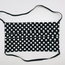Load image into Gallery viewer, White Polka Dot on Black Kids Face Mask