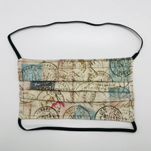 Load image into Gallery viewer, Antique Stamps Face Mask with Elastic Head Loops