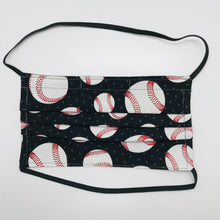 Load image into Gallery viewer, Baseball Fabric Face Mask with Elastic Head Loops