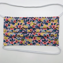 Load image into Gallery viewer, Rifle Paper Co Rosa "Violet" Metallic Face mask with Filter Pocket