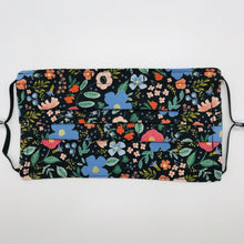 Load image into Gallery viewer, Rifle Paper Co Wild Roses on Black Background Face Mask for Kids