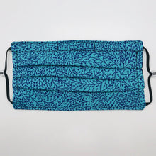Load image into Gallery viewer, Blue Vine Maze Face Mask with Filter Pocket