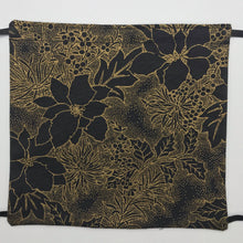 Load image into Gallery viewer, Holiday Metallic Gold Poinsettia Face Mask with Adjustable Elastic Ear loops