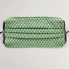 Load image into Gallery viewer, Fish Fins on Green Face Mask with Adjustable Elastic Ear Loops