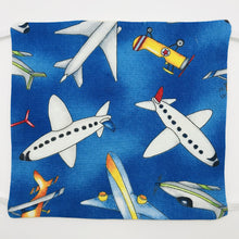 Load image into Gallery viewer, Planes and Helicopters on Blue Background Face Mask for Kids