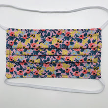 Load image into Gallery viewer, Rifle Paper Co Rosa "Violet"Metallic Face Mask with Elastic Head Loops