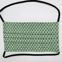 Load image into Gallery viewer, Fish Fins on Green Face Mask with Elastic Head Loops