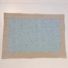 Load image into Gallery viewer, Paris Blue Cotton/Linen Placemat
