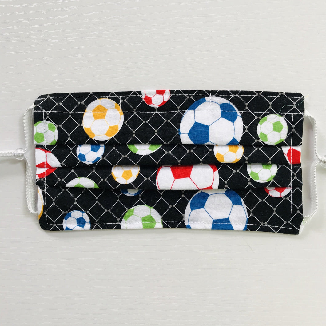 Multi Colored Soccer Balls Face Mask for Kids