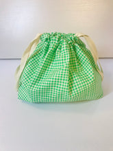 Load image into Gallery viewer, Gingham Drawstring Bag
