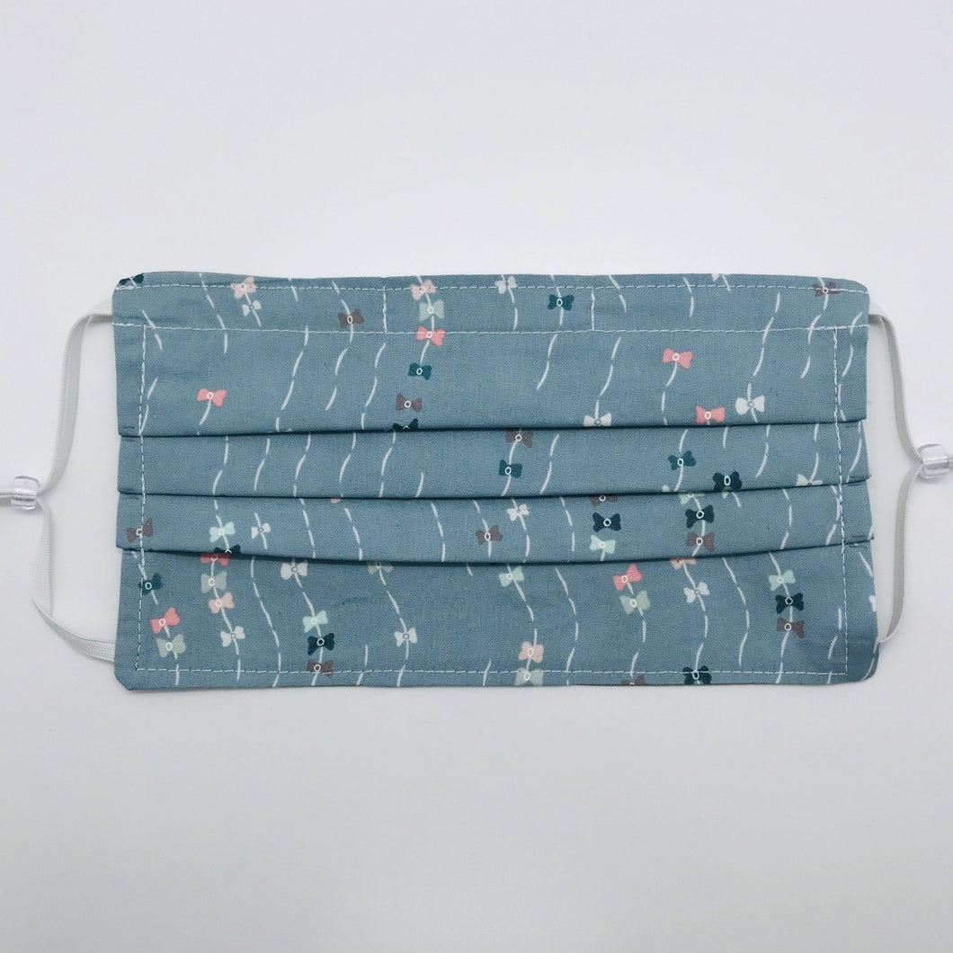 Modern Woodland Butterflies in Blue Face Mask for Kids