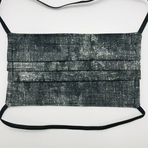 Chalk and Charcoal Face Mask with Elastic Head Loops
