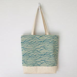 Wavy Green Waters Super Size Tote Bag