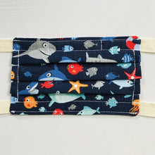 Load image into Gallery viewer, Shark Life Face Mask for Kids with Twill Straps
