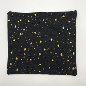 Rifles Paper Co Metallic Gold Stars on Black Background Face Mask for Kids