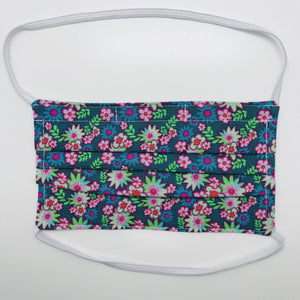 Bright Stars Floral Face Mask with Elastic Head Loops