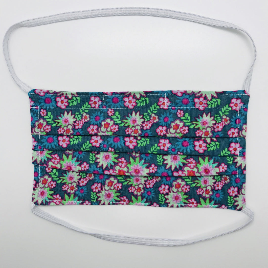 Bright Stars Floral Face Mask with Elastic Head Loops