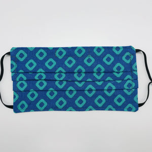 Blue/Green Geometric Kids Face Mask