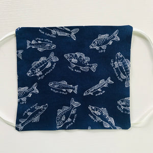 Fish Collection Face Mask with Adjustable Elastic Ear Loops