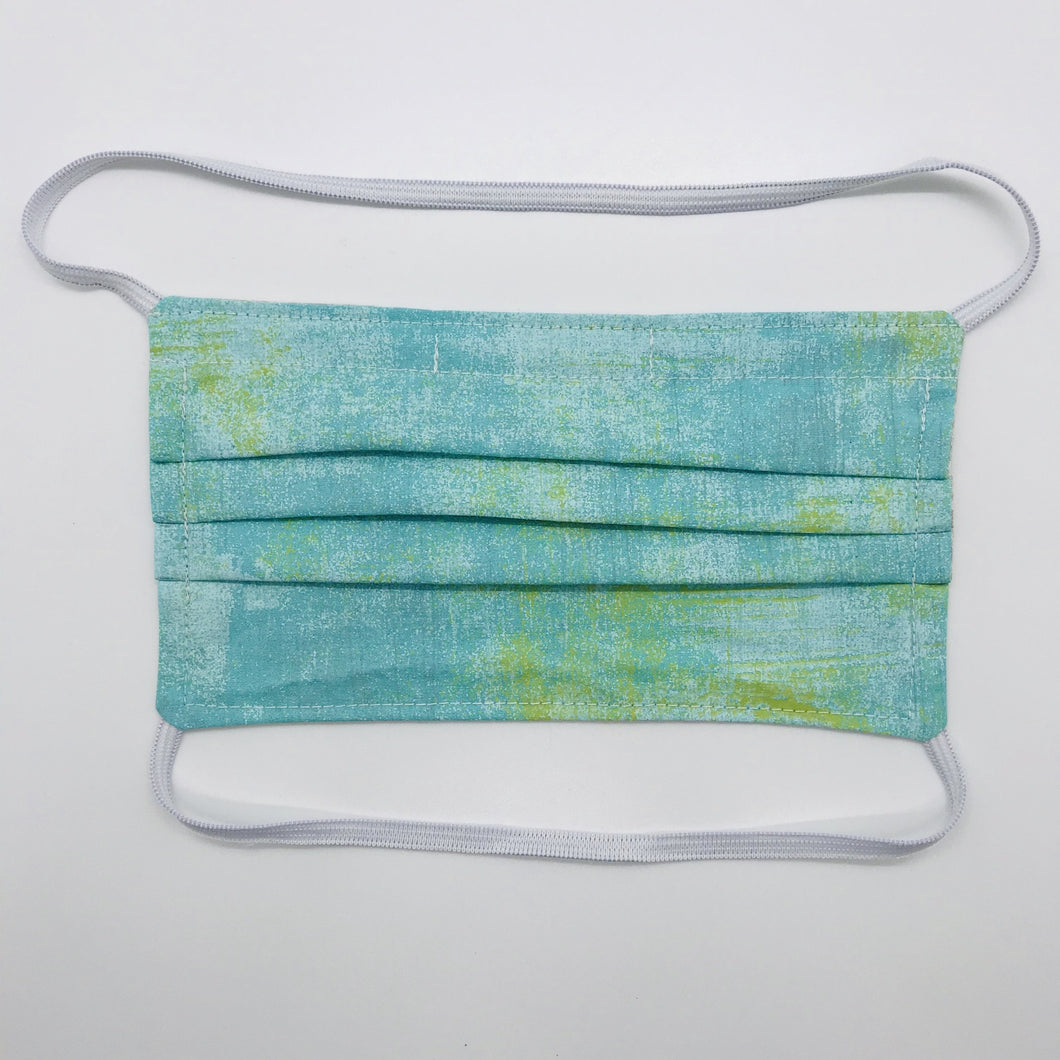 Green Grunge Face Mask with Elastic Head Loops