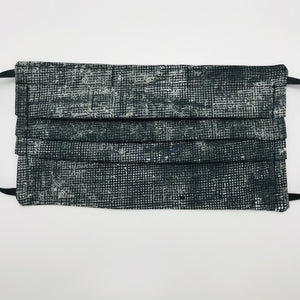 Chalk and Charcoal Face Mask with Adjustable Elastic Ear Loops
