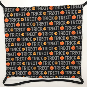 Trick or Treat Face Mask with Elastic Head Loops