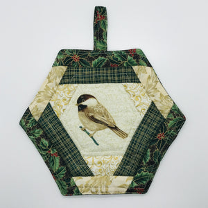Quilted Chickadee Trivet/Potholder