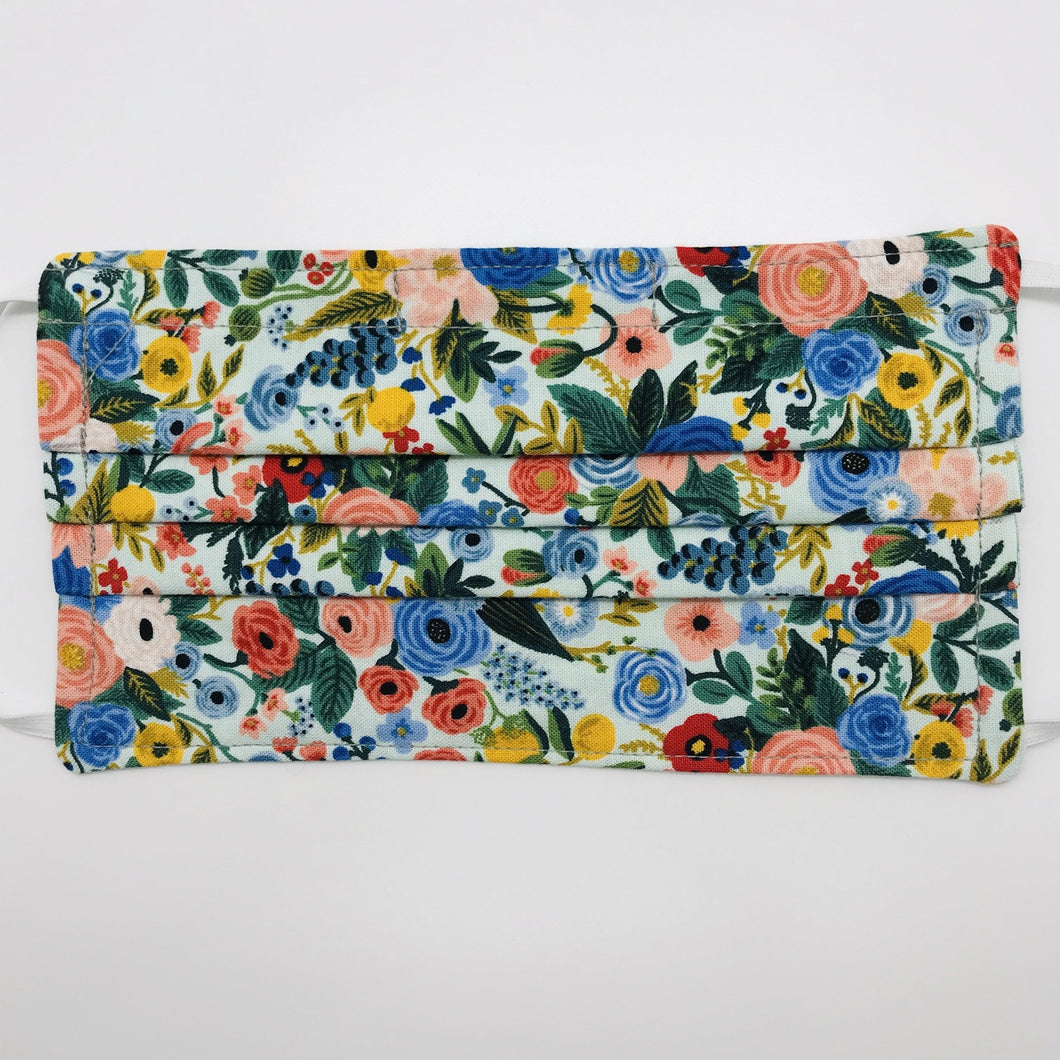 Rifle Paper Co Petit Garden Party Face Mask with Adjustable Elastic Ear Loops