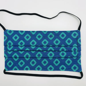 Blue/Green Geometric Kids Face Mask