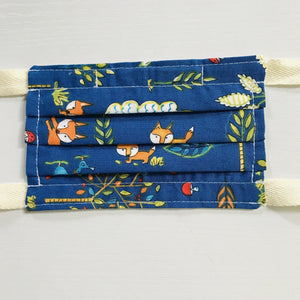 Forest Fox Face Mask for Kids with Twill Straps