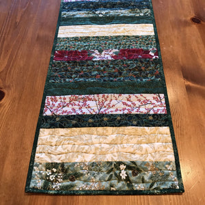 Holiday Metallic Quilted Table Runner