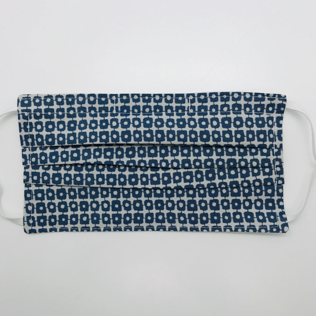 Blue Patches Face Mask with Filter Pocket