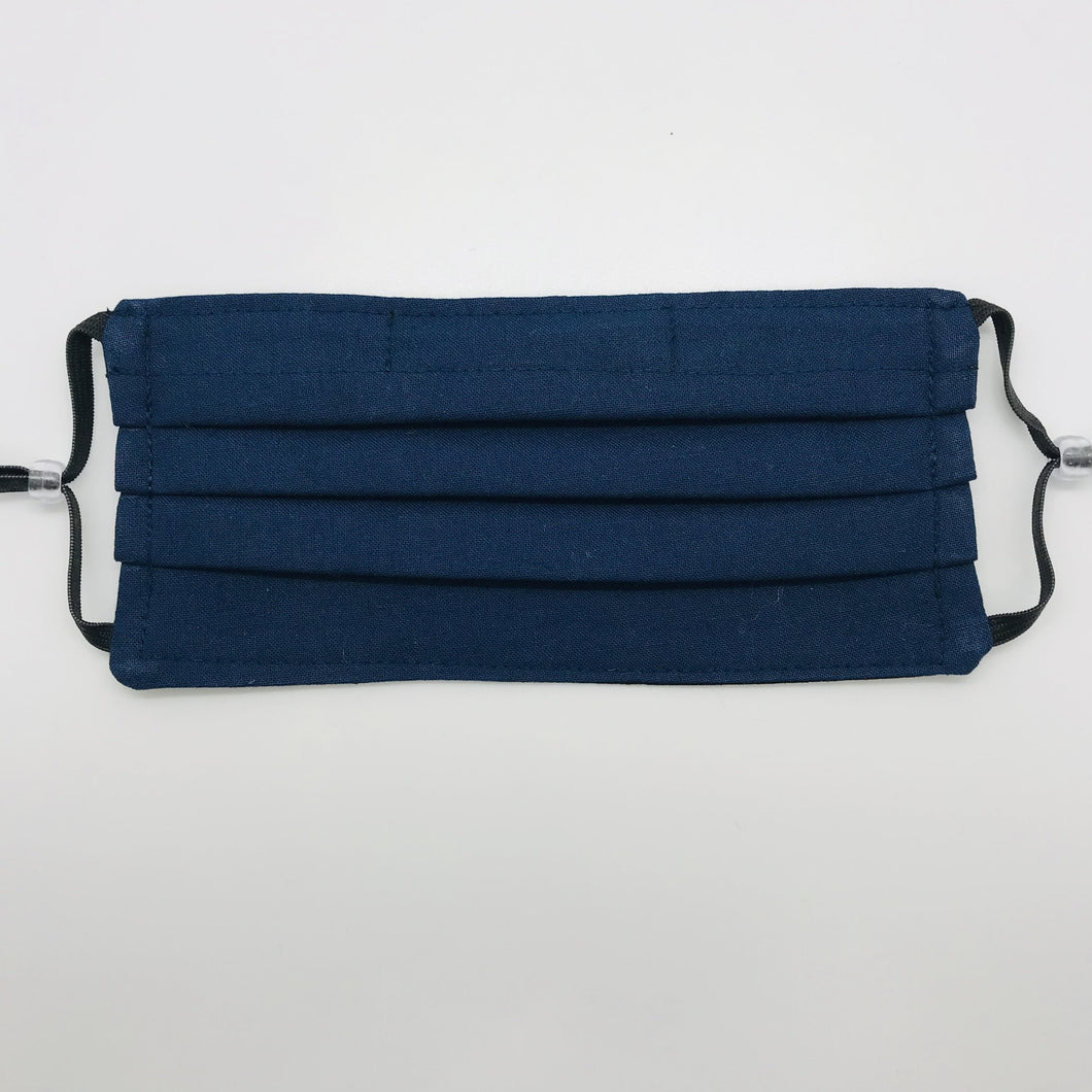 Navy Blue Solid Face Mask for Kids