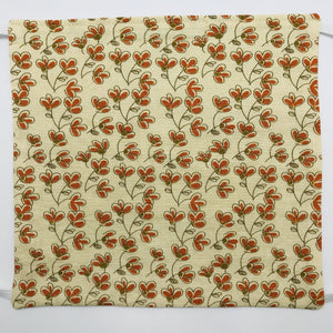 Autumn Flowers on Cream Face Mask with Adjustable Elastic Ear Loops