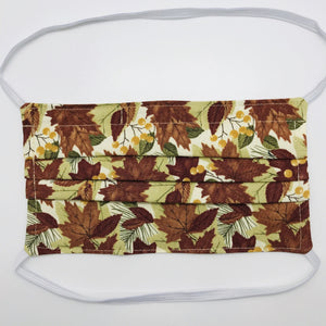 Fall Leaves Face Mask with Elastic Head Loops
