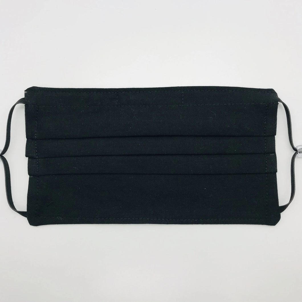 Black Solid Face Mask for Kids