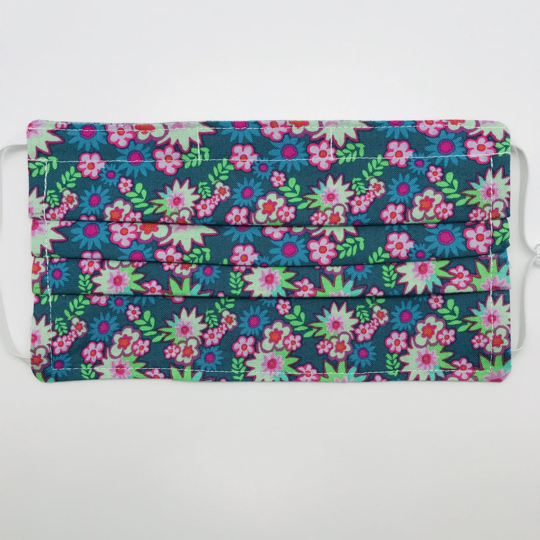 Bright Star Floral Face Mask with Filter Pocket