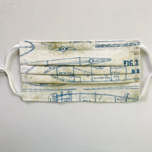Load image into Gallery viewer, Model Airplane Face Mask with Adjustable Elastic Ear Loops
