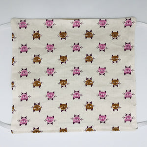 Calico Cats Face Mask with Elastic Head Loops