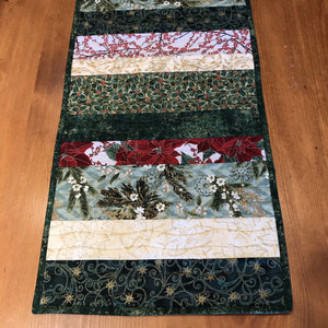 Holiday Metallic Quilted Table Runner